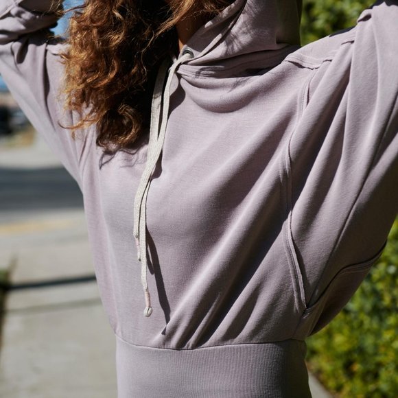 NWT Free People Ready Go Mocha Dolman Hoodie XS - Picture 3 of 5